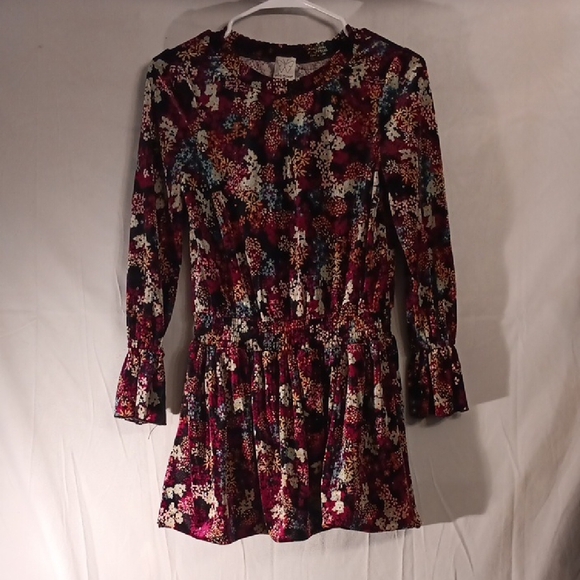 Ella Moss Red Long Sleeve Crew Neck Sundress Girls Size 12 - Picture 1 of 5